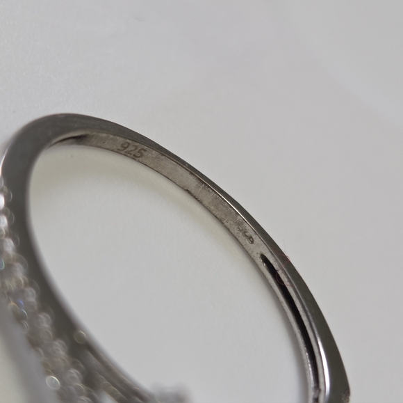 Charmed Aroma Blue Topaz Cushion/ Square Cut Ring S925 Size 9 - Picture 8 of 12